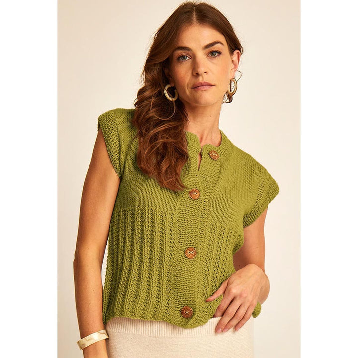 Patron Gilet sans manches point fantaisie Inoa - M6615
