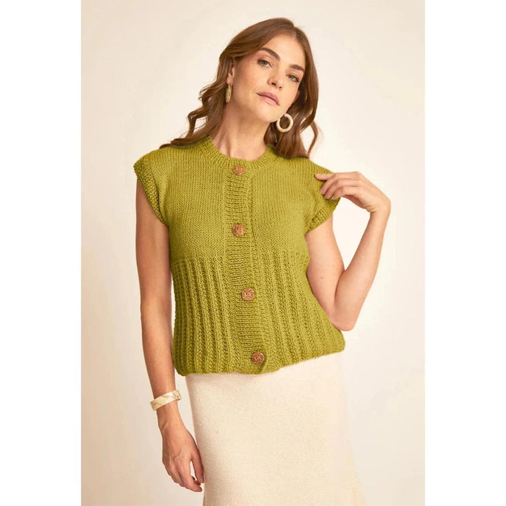 Patron Gilet sans manches point fantaisie Inoa - M6615