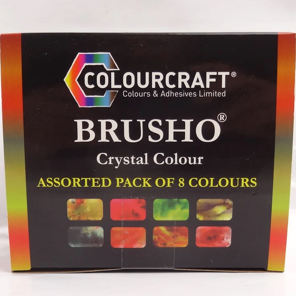 Brusho Crystal Colour - Ensemble de 8 couleurs