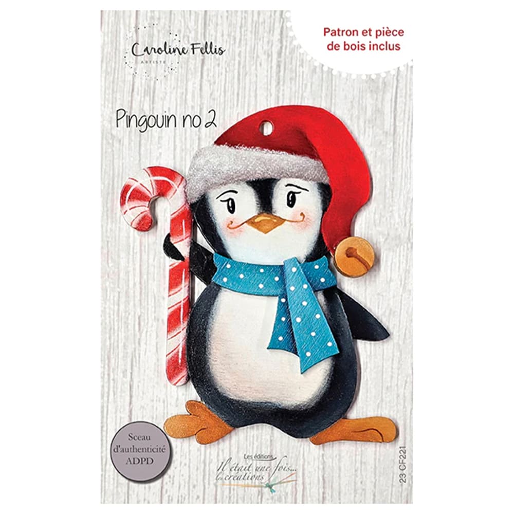 Penguin by Caroline Fellis - Pattern and piece of wood included