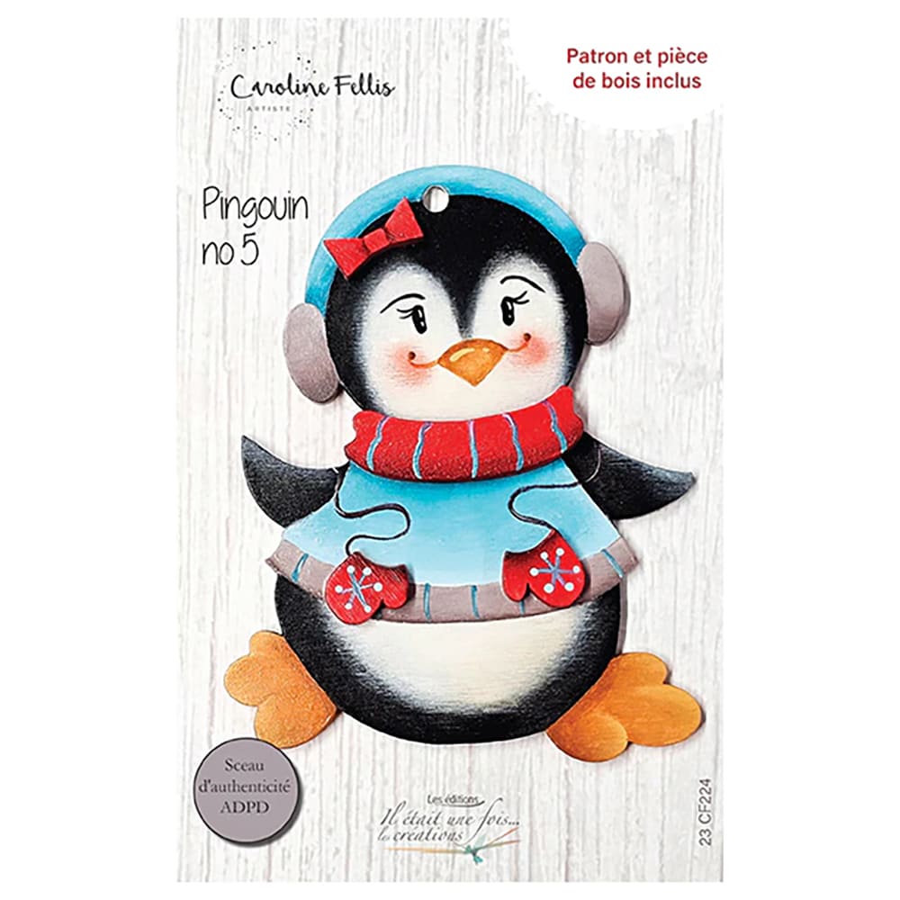 Penguin by Caroline Fellis - Pattern and piece of wood included