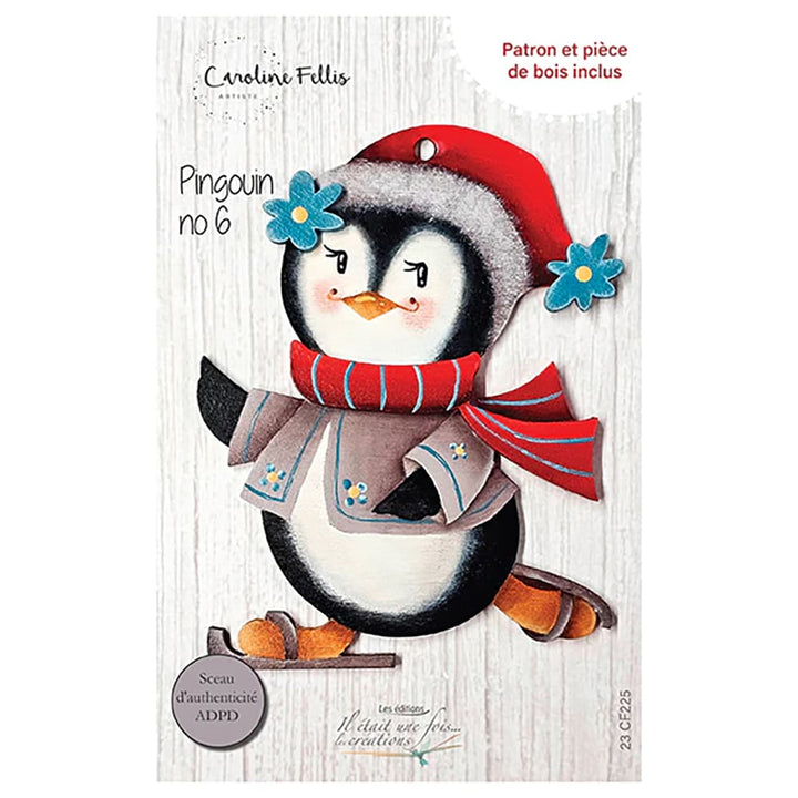 Penguin by Caroline Fellis - Pattern and piece of wood included