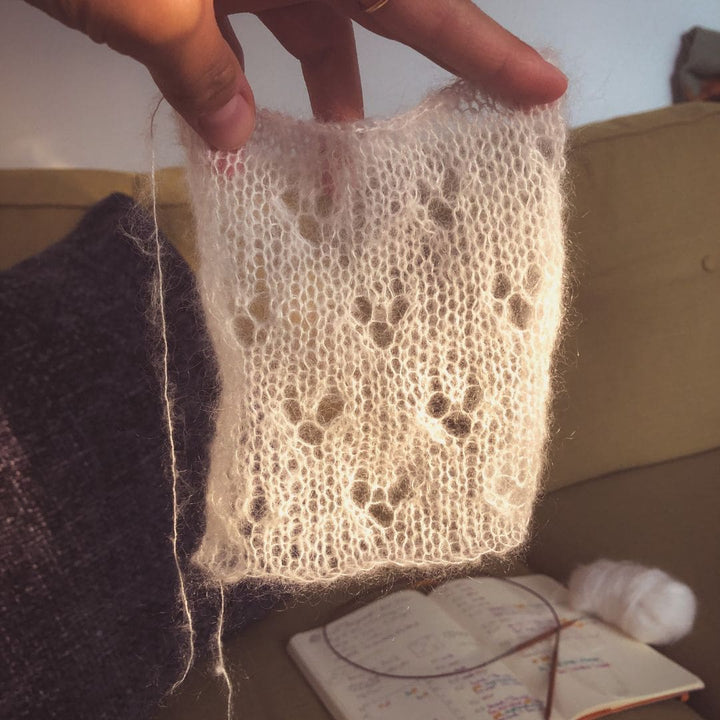 Dentelle en tricot avec Sabrina (salon Olivier Bresse)