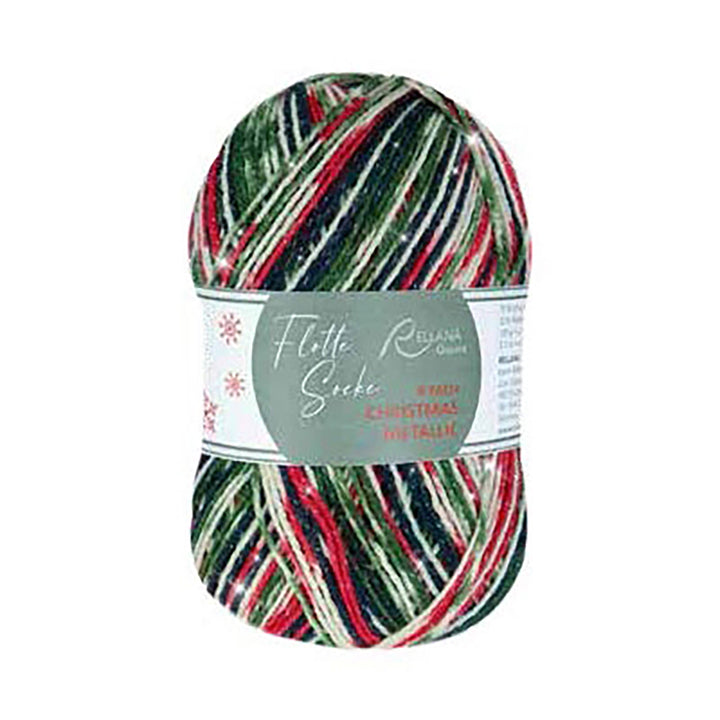 Fleet Socke 4 ply - Christmas Metallic - Rellana garne