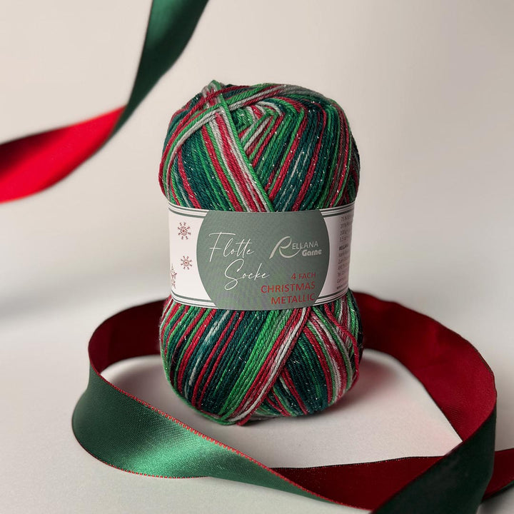 Flotte Sock de Noël 4 ply métallique 2025