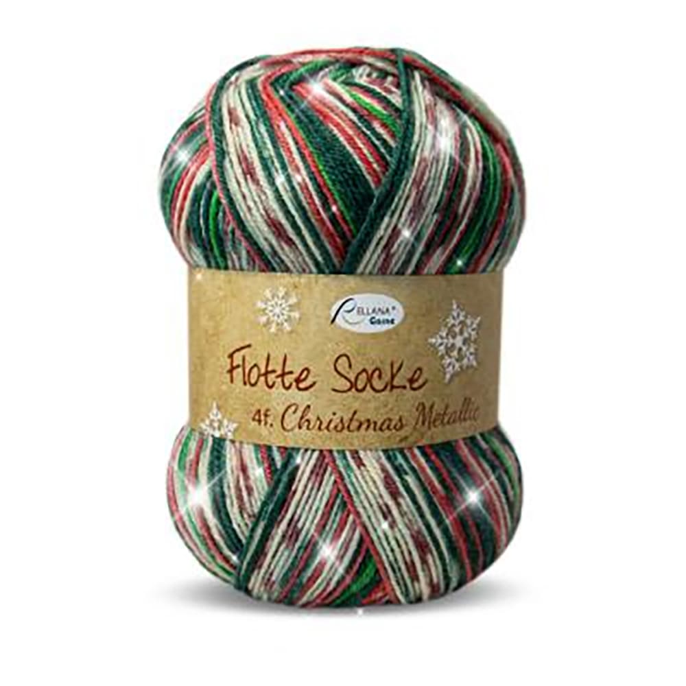 Fleet Socke 4 ply - Christmas Metallic - Rellana garne