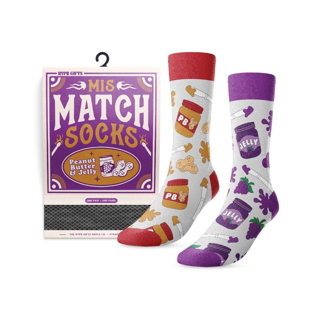 Bas Mis Match socks "Peanut Butter &amp; Jelly" - One size