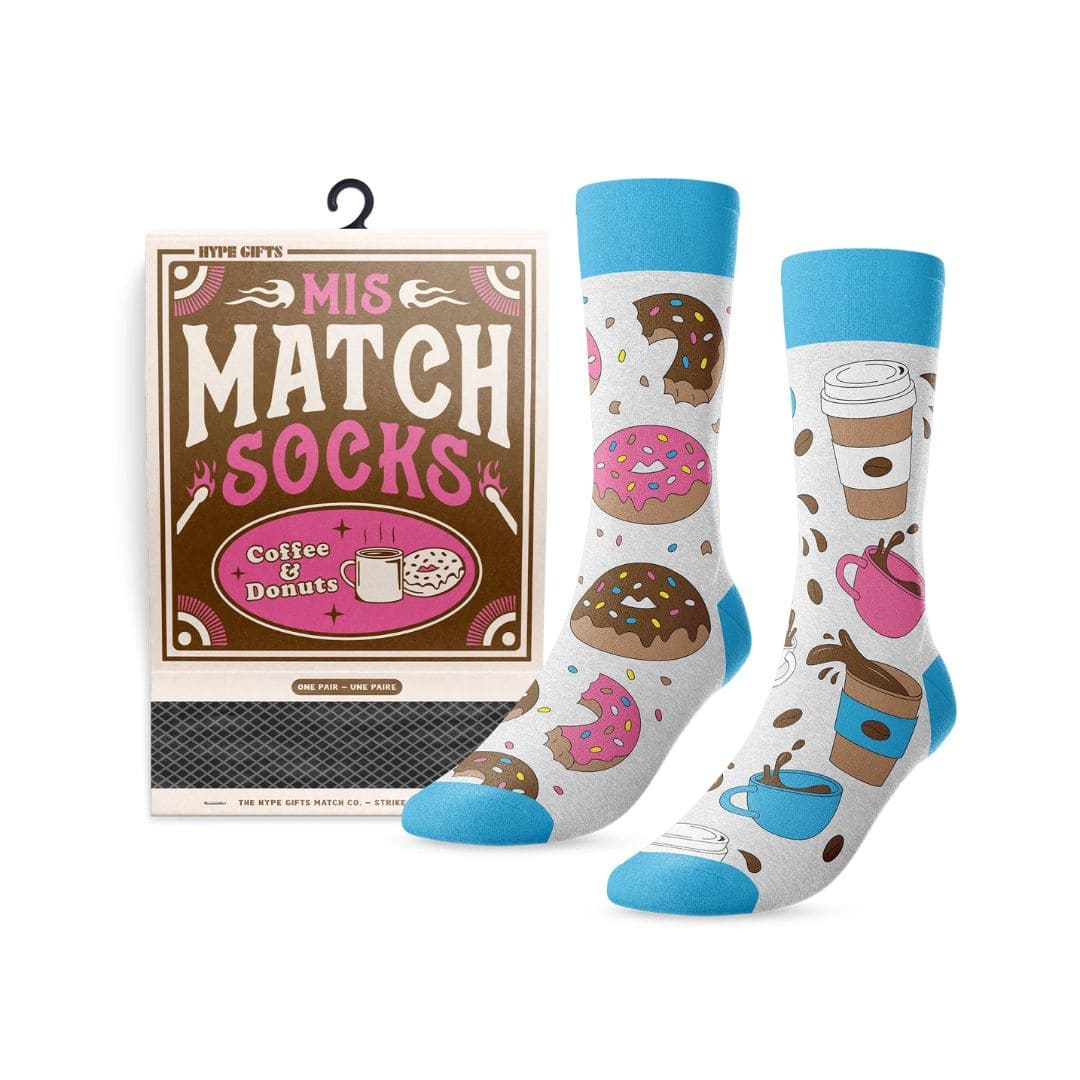 Bas Mis Match socks "Coffee &amp; Donuts" - One size