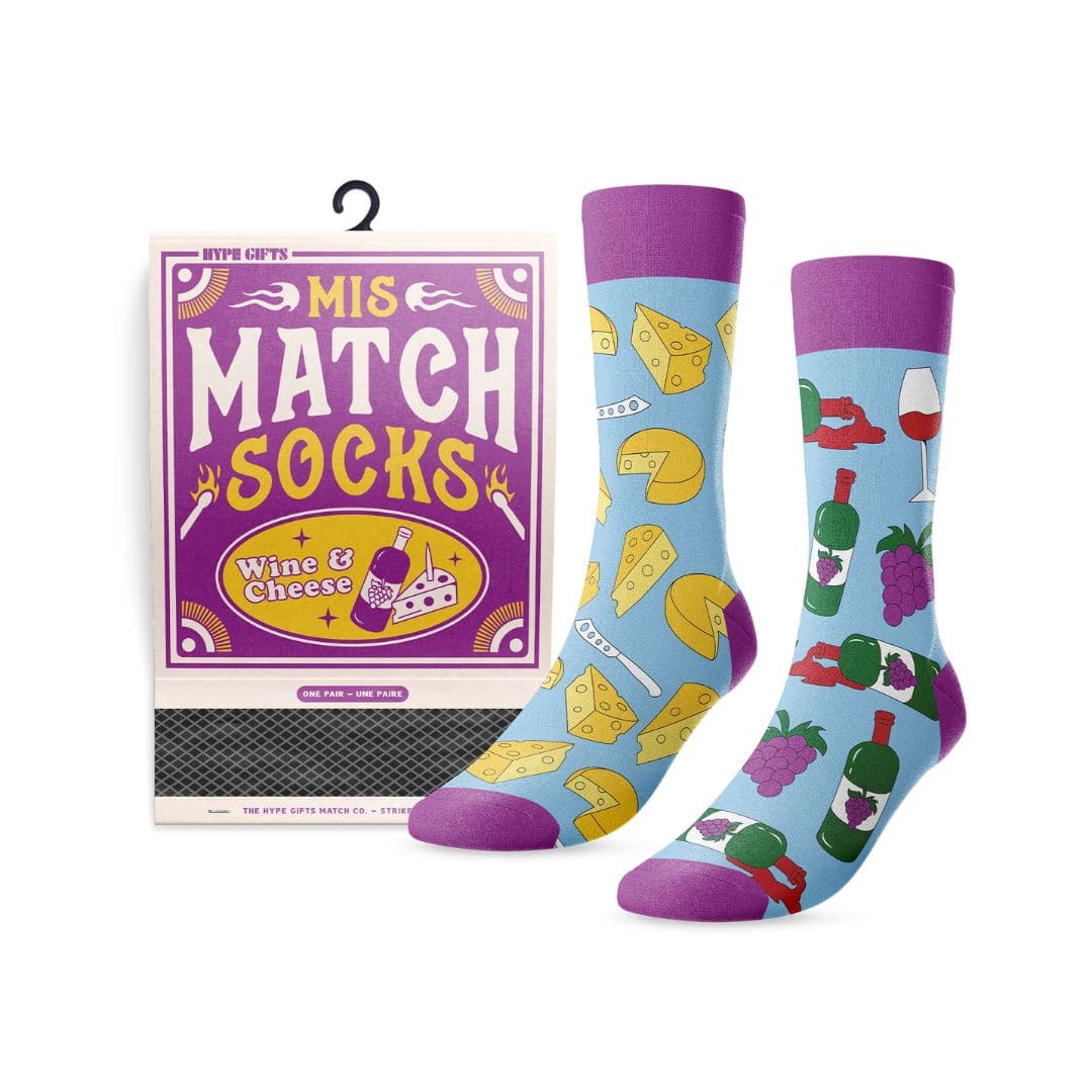 Bas Mis Match socks "Wine &amp; Cheese" - One size