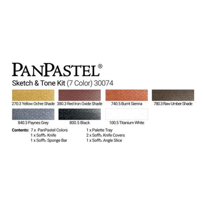 PanPastel Ensemble de 7 couleurs croquis et tonalité - 8030074