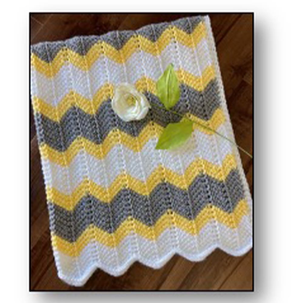 Tunisian crochet “Coraline” baby blanket