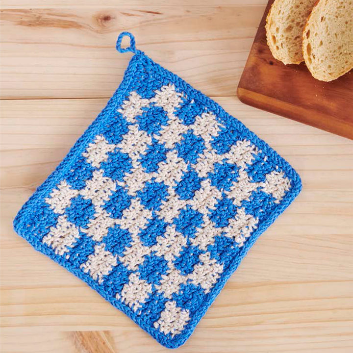 Patron Checkered crochet dishcloth (anglais seulement)