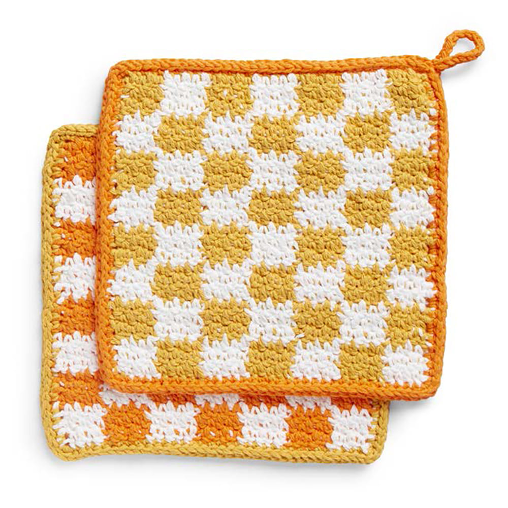 Patron Checkered crochet dishcloth (anglais seulement)