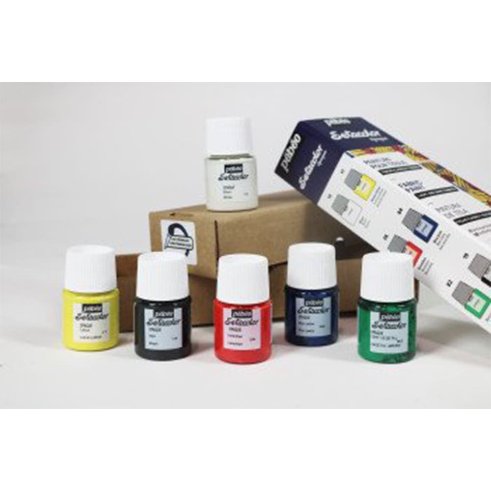 Set of 6 Setacolor opaque fabric paints