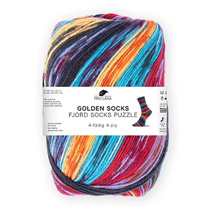 Golden Socks - Fjord Socks Puzzle - 4 ply