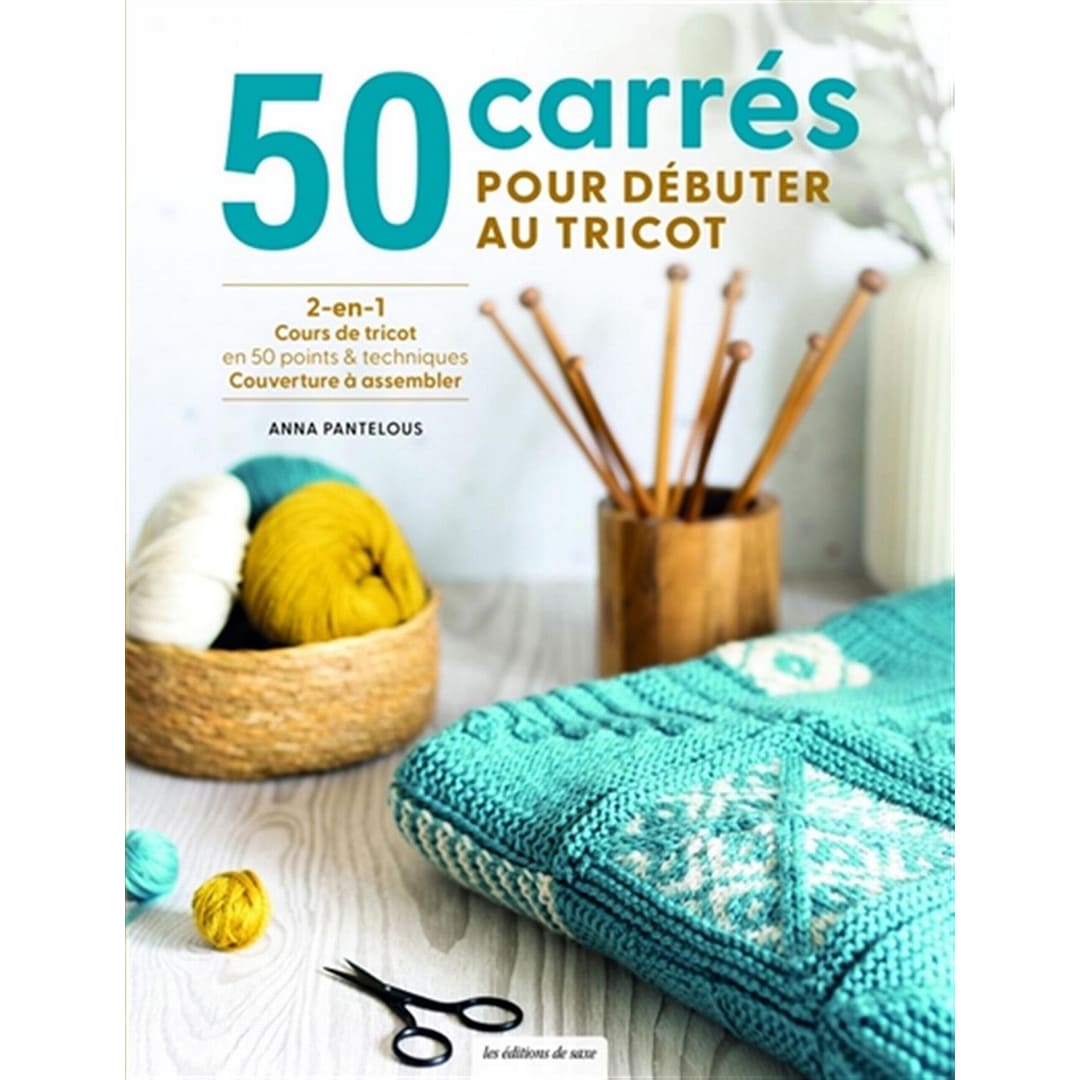 50 carrés pour débuter au tricot