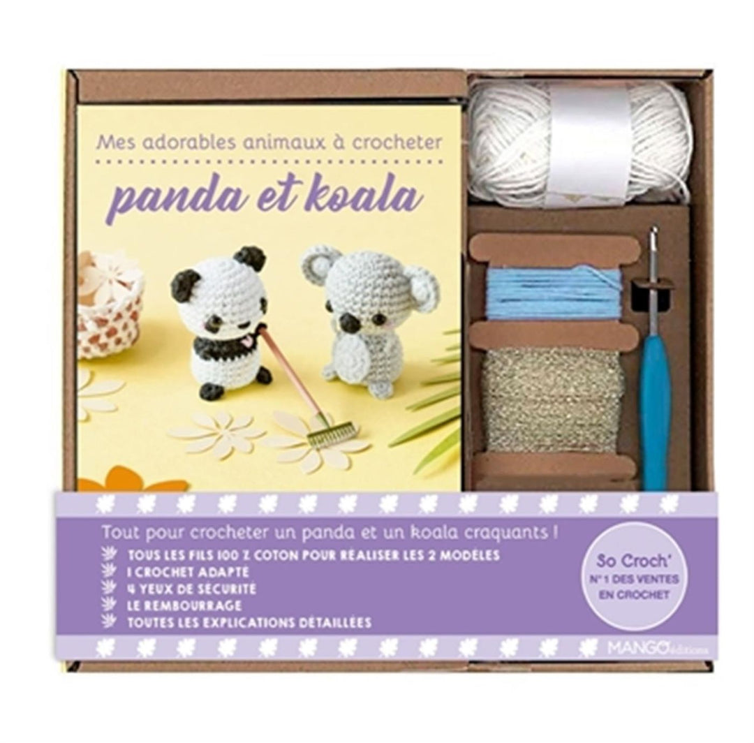 Mes adorables animaux à crocheter panda et koala