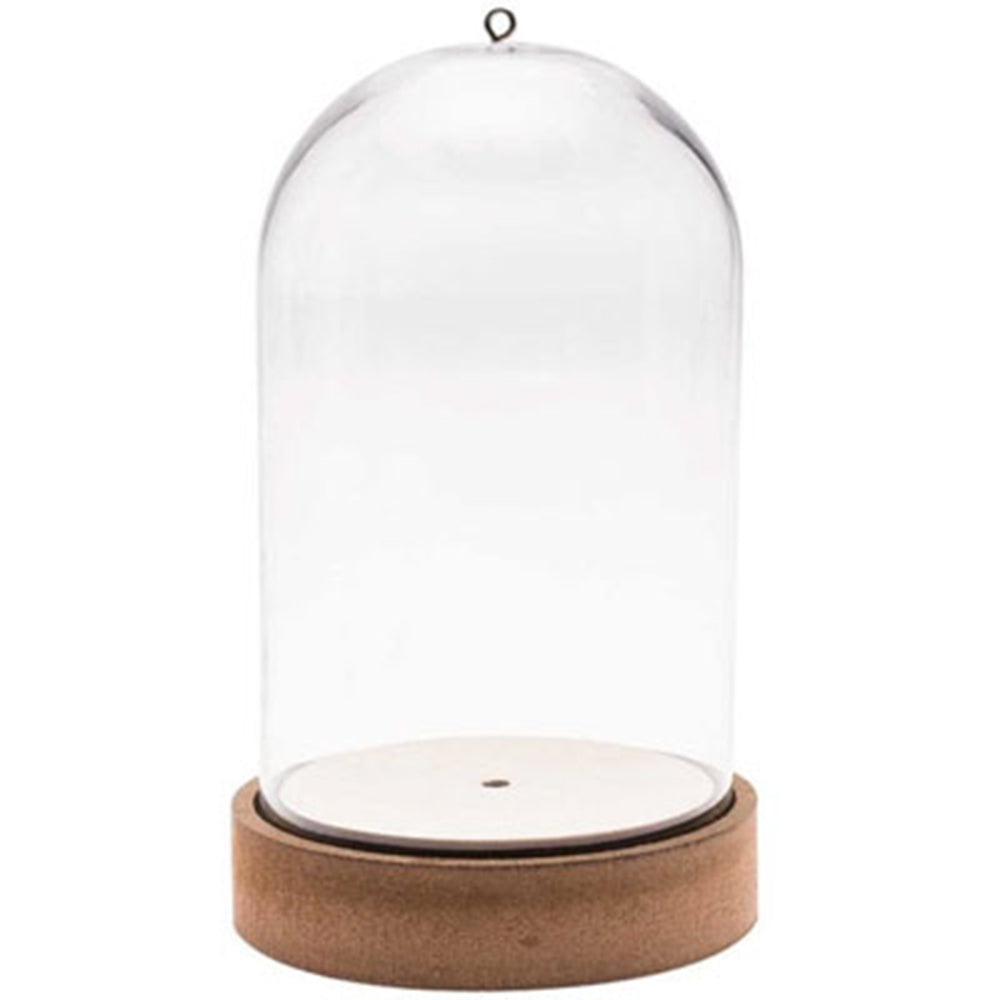 Cloche de déco en verre avec socle