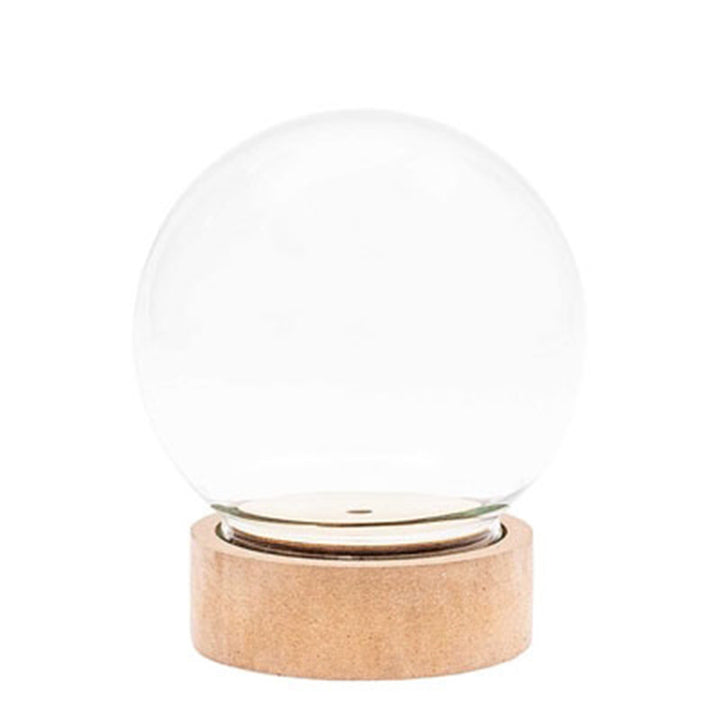 Cloche de déco en verre avec socle