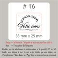 #16 Étiquettes personnalisées régulières