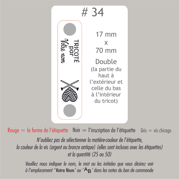 #34 Custom foldable labels with Chicago screws