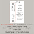 #35 Étiquettes personnalisées pliables avec vis chicago