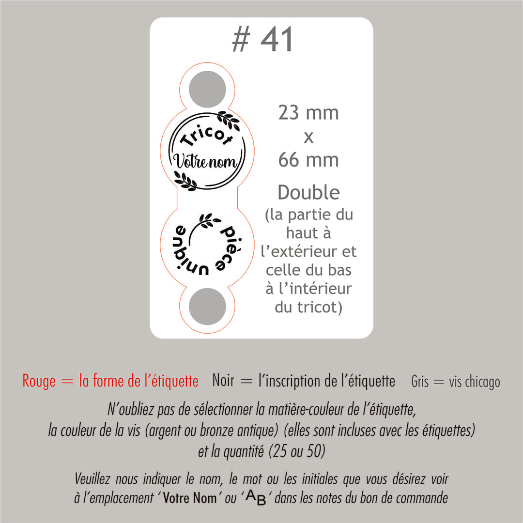 #41 Custom foldable labels with Chicago screws – Boutique Madolaine