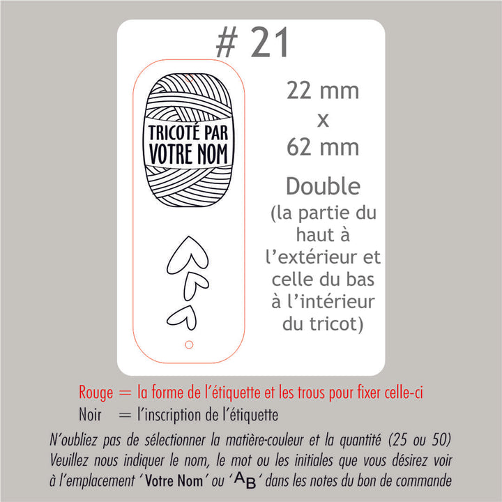 #21 Étiquettes personnalisées pliables