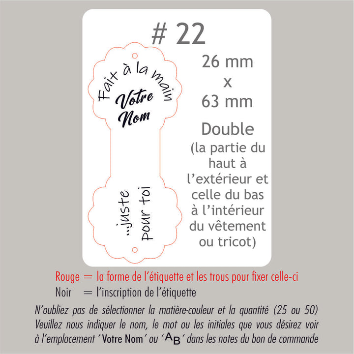 #22 Custom foldable labels