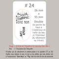 #24 Étiquettes personnalisées pliables