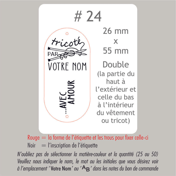 #24 Custom foldable labels