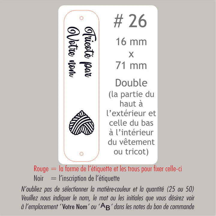 #26 Custom foldable labels