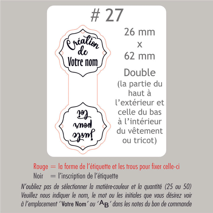 #27 Custom foldable labels