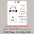 #28 Étiquettes personnalisées pliables