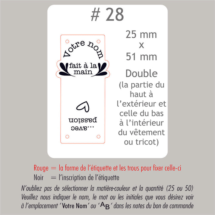 #28 Custom foldable labels