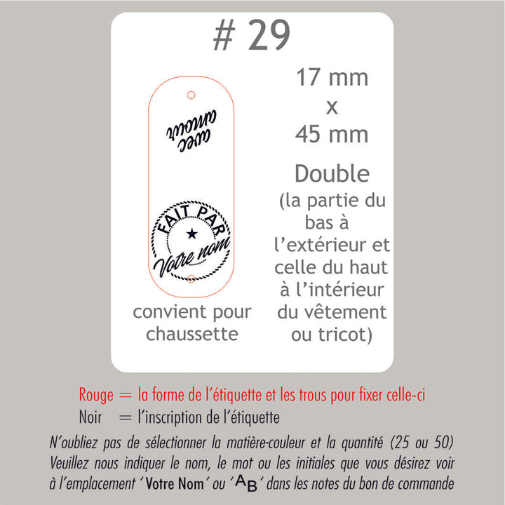 #29 Custom foldable labels