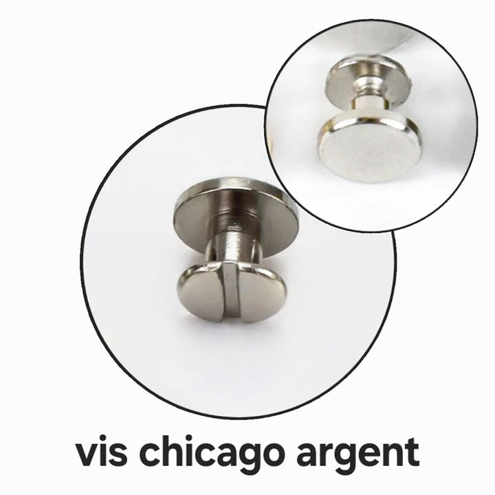 #41 Étiquettes personnalisées pliables avec vis chicago