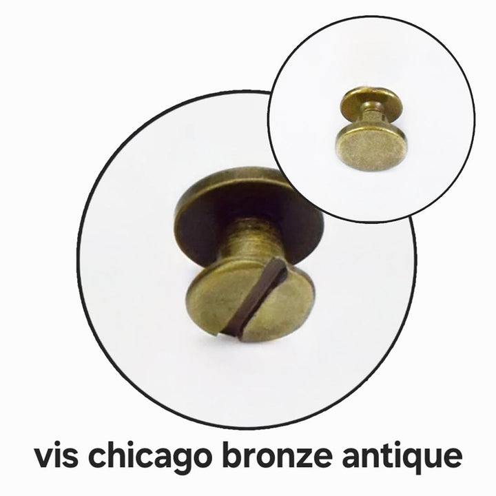 #41 Étiquettes personnalisées pliables avec vis chicago