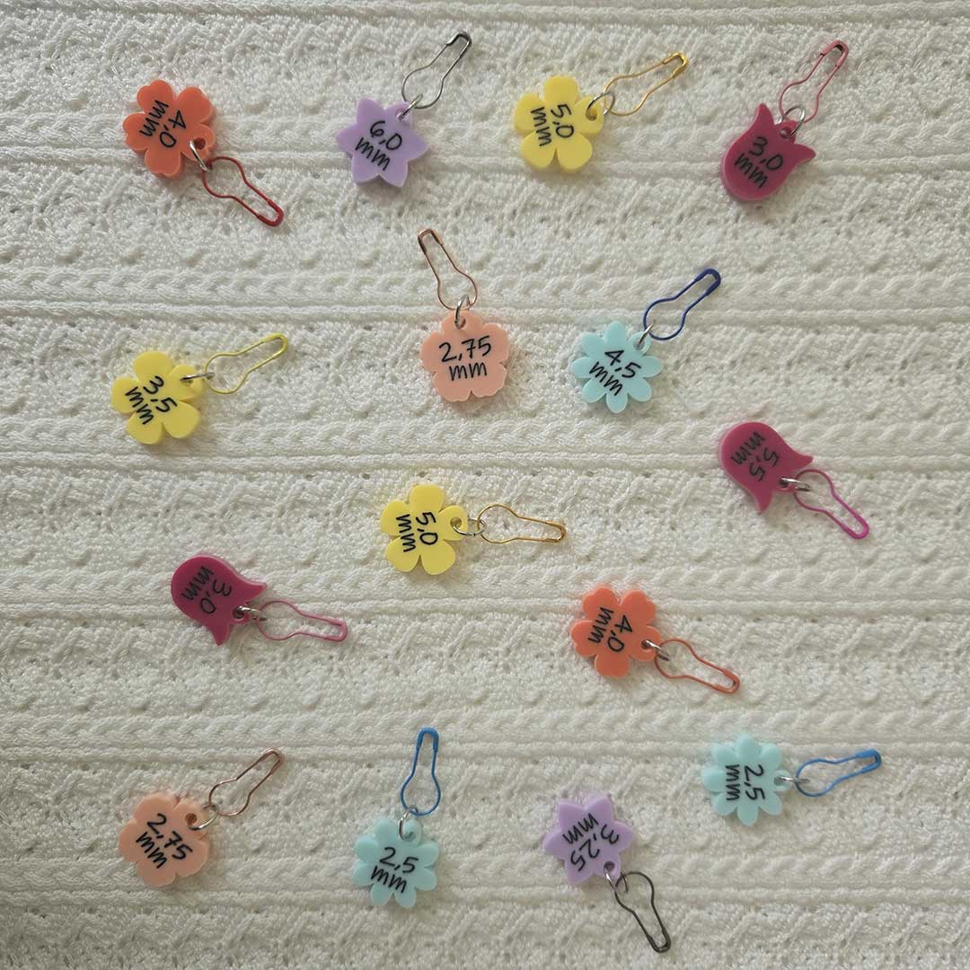 Marqueurs de rappel de taille d'aiguille