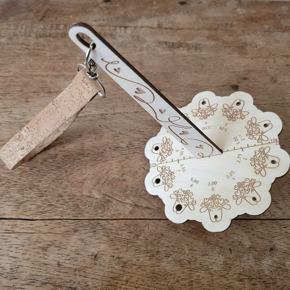 Double Porte-Fil Rotatif Magnétique Bois Vintage - Support Bobine Crochet Tricot Amovible