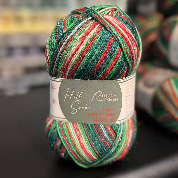 Flotte Sock de Noël 4 ply métallique 2025