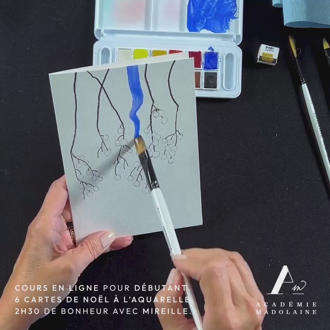 Cours en ligne : Créez vos cartes de Noël à l’aquarelle