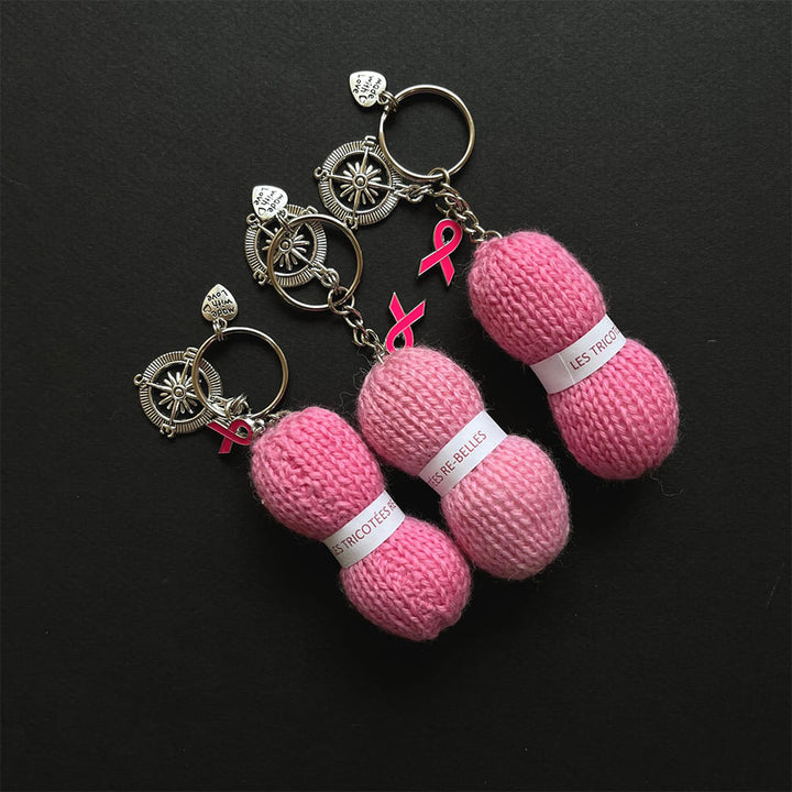 Keychain for breast cancer from Tricotées Re-Belles