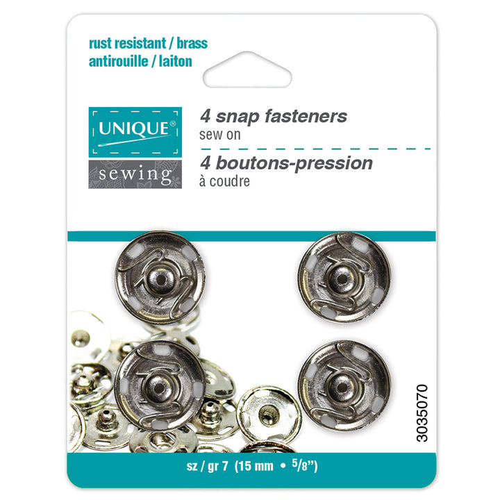 Snap fasteners to sew on - 15 mm