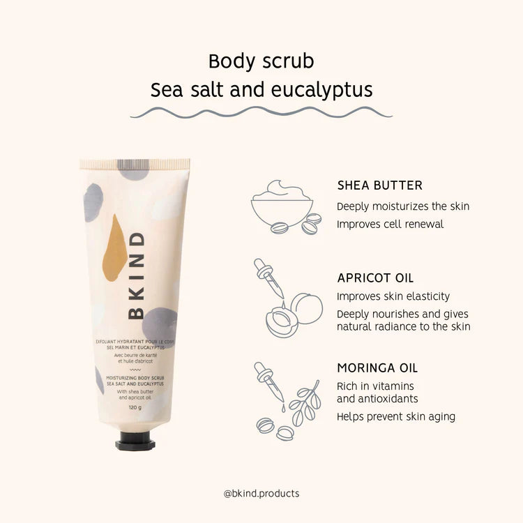 Sea salt and eucalyptus moisturizing exfoliant