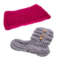 Patron tricot M - Bottes de chalet et col