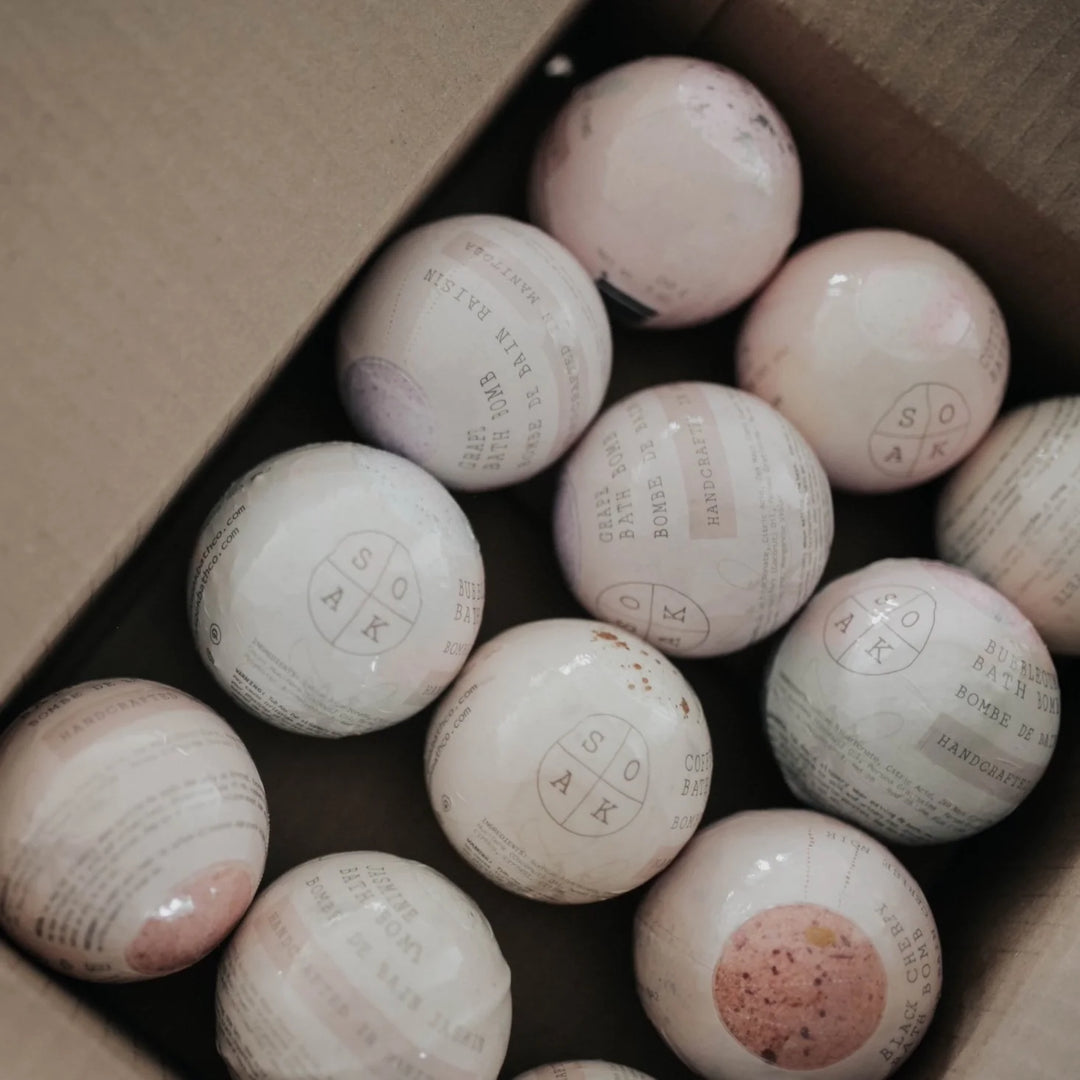 Bombe de bain à l'avoine, au lait et au miel