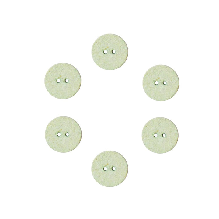 Set of 6 recycled cotton buttons 18 mm