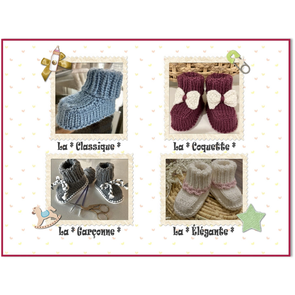 Bottines au tricot pour bébé (Version Web)