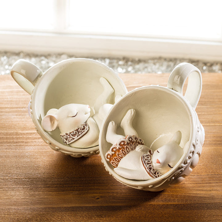 Mouse in a Teacup Ornaments - 27-NIBBLE-609 